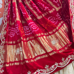 PURE TISSUE LEHENGA WITH PURE GAZI DUPATTA