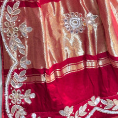 PURE TISSUE LEHENGA WITH PURE GAZI DUPATTA