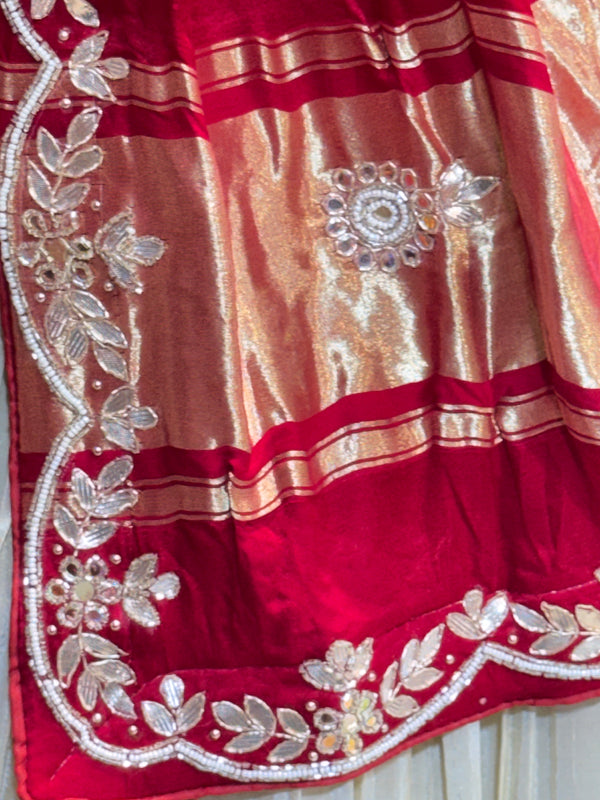 PURE TISSUE LEHENGA WITH PURE GAZI DUPATTA