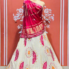 PURE TISSUE LEHENGA WITH PURE GAZI DUPATTA