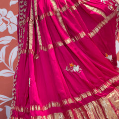 PURE TISSUE LEHENGA WITH PURE GAZI DUPATTA