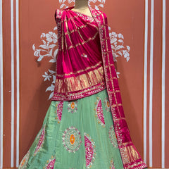 PURE TISSUE LEHENGA WITH PURE GAZI DUPATTA
