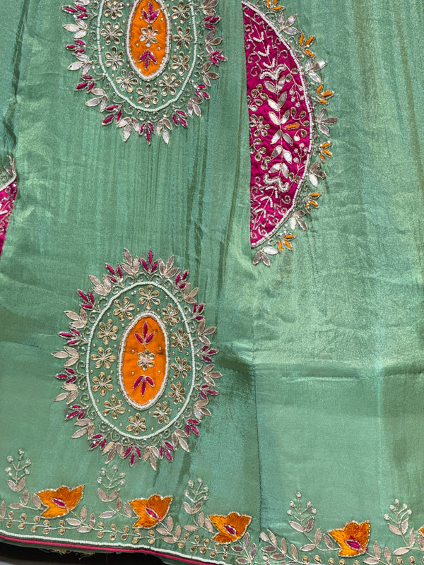 PURE TISSUE LEHENGA WITH PURE GAZI DUPATTA