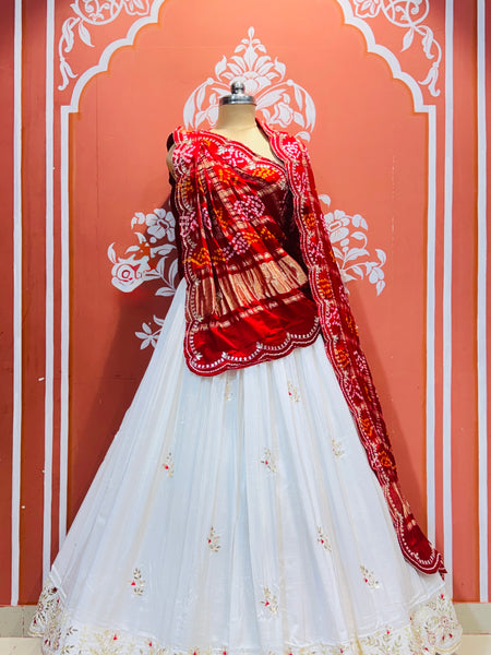 PURE TISSUE LEHENGA WITH PURE GAZI DUPATTA