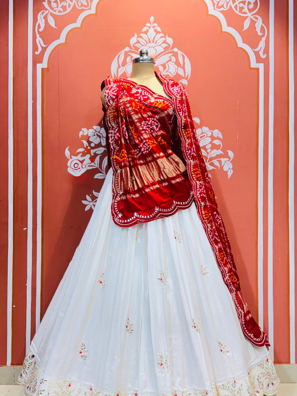 PURE TISSUE LEHENGA WITH PURE GAZI DUPATTA