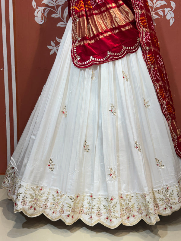 PURE TISSUE LEHENGA WITH PURE GAZI DUPATTA