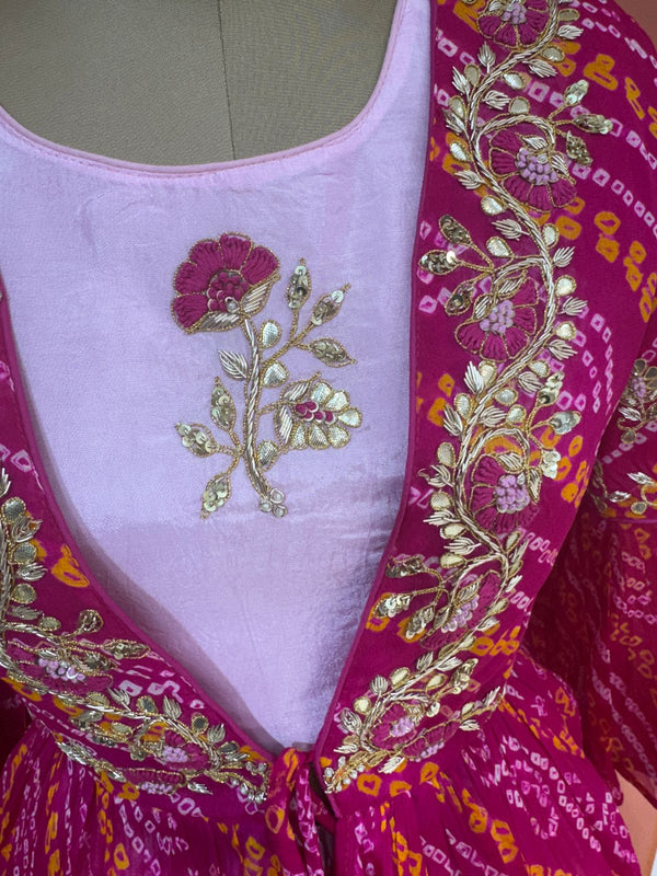 PURE UPADA SILK AN RAI BHANDEJ INDO WESTERN