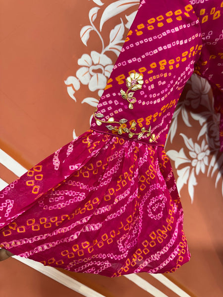 PURE UPADA SILK AN RAI BHANDEJ INDO WESTERN