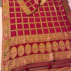 GHATCHOLA KHADDI GEORGETTE ZARI WEAVING SAREE