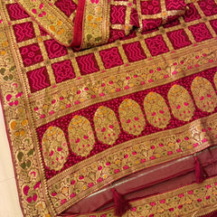 GHATCHOLA KHADDI GEORGETTE ZARI WEAVING SAREE