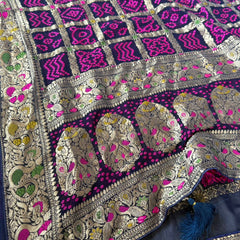 GHATCHOLA KHADDI GEORGETTE ZARI WEAVING SAREE