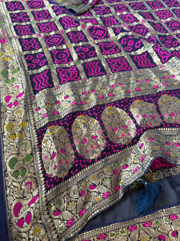 GHATCHOLA KHADDI GEORGETTE ZARI WEAVING SAREE