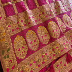 GHATCHOLA KHADDI GEORGETTE ZARI WEAVING SAREE