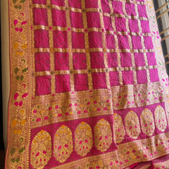 GHATCHOLA KHADDI GEORGETTE ZARI WEAVING SAREE