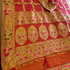 GHATCHOLA KHADDI GEORGETTE ZARI WEAVING SAREE