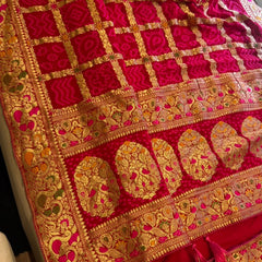 GHATCHOLA KHADDI GEORGETTE ZARI WEAVING SAREE