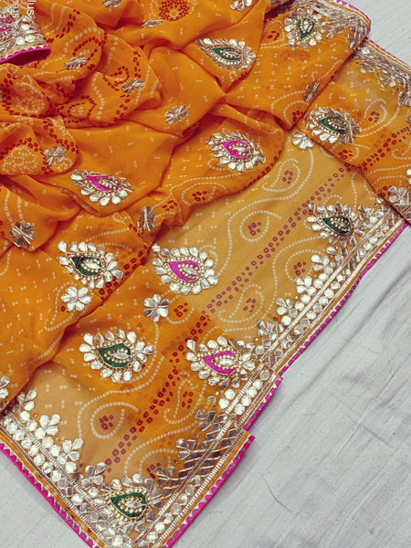 CHUNARI PEELIYA SAREE
