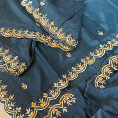 PURE UPADA SILK KACHII GOTA PATTI SAREE