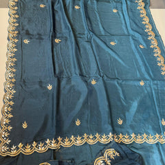 PURE UPADA SILK KACHII GOTA PATTI SAREE