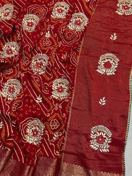 BANDHANI GOTA PATTI BHANDEJ SAREE