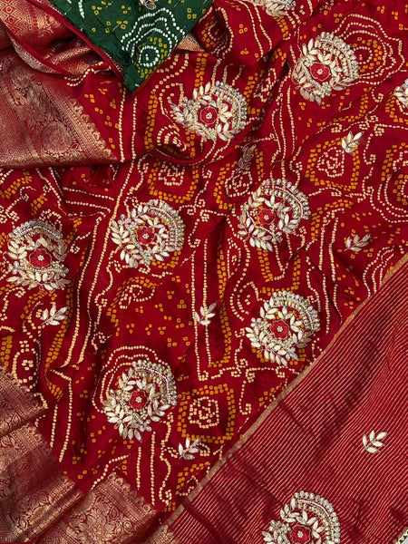 BANDHANI GOTA PATTI BHANDEJ SAREE
