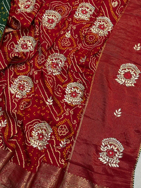 BANDHANI GOTA PATTI BHANDEJ SAREE