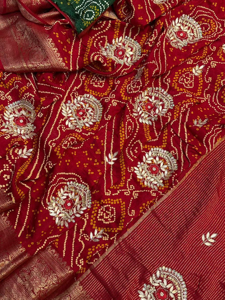 BANDHANI GOTA PATTI BHANDEJ SAREE