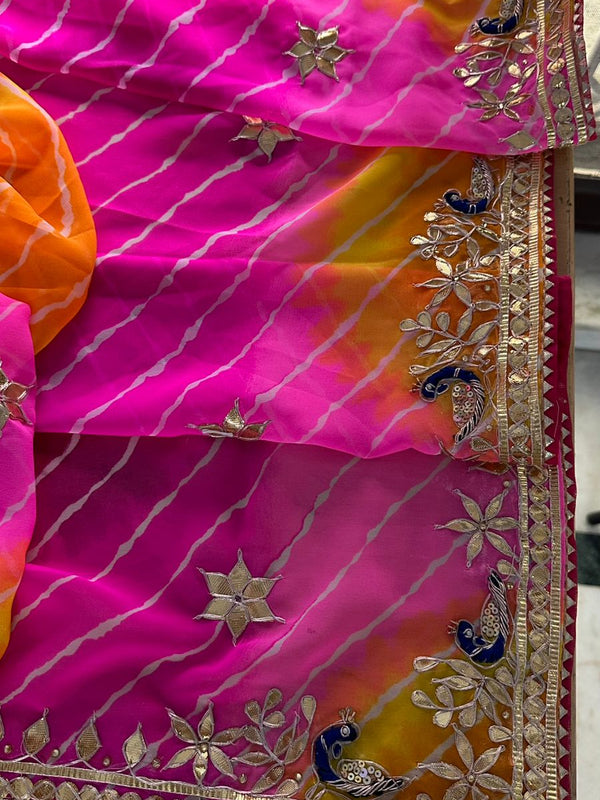 LEHERIYA VINTAGE BOOTE SAREE