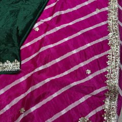 LEHERIYA ZARI WORK SAREE