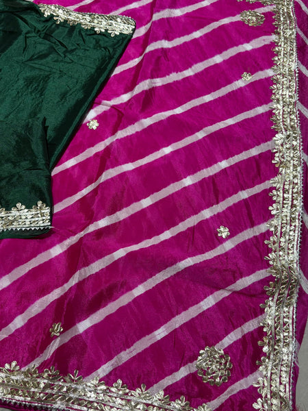 LEHERIYA ZARI WORK SAREE