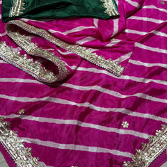 LEHERIYA ZARI WORK SAREE