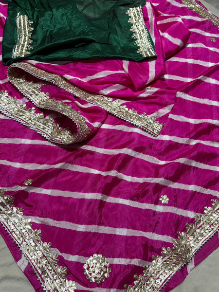 LEHERIYA ZARI WORK SAREE