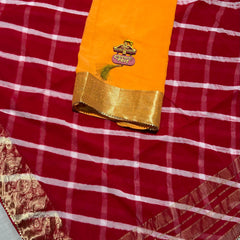 LEHERIYA ZARI WORK SAREE