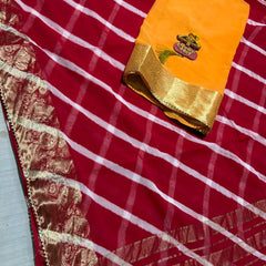 LEHERIYA ZARI WORK SAREE