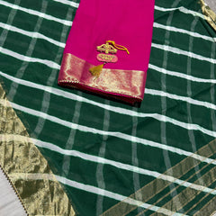 LEHERIYA ZARI WORK SAREE