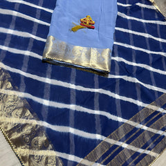 LEHERIYA ZARI WORK SAREE