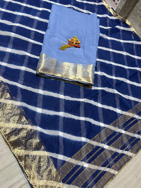 LEHERIYA ZARI WORK SAREE