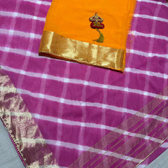 LEHERIYA ZARI WORK SAREE