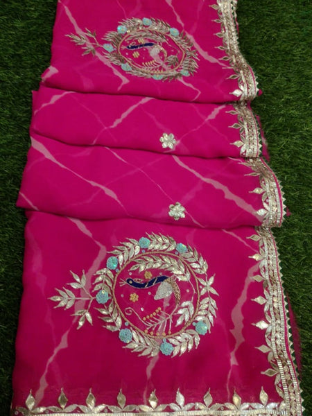 GEORGETTE GOTA PATTI SAREE