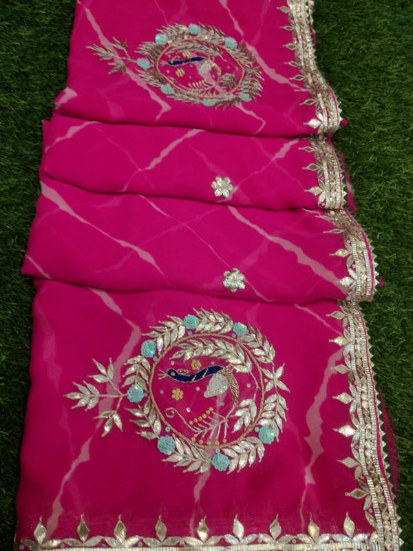 GEORGETTE GOTA PATTI SAREE