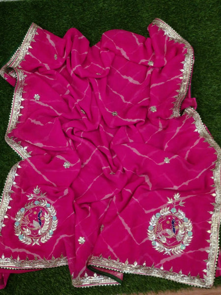 GEORGETTE GOTA PATTI SAREE