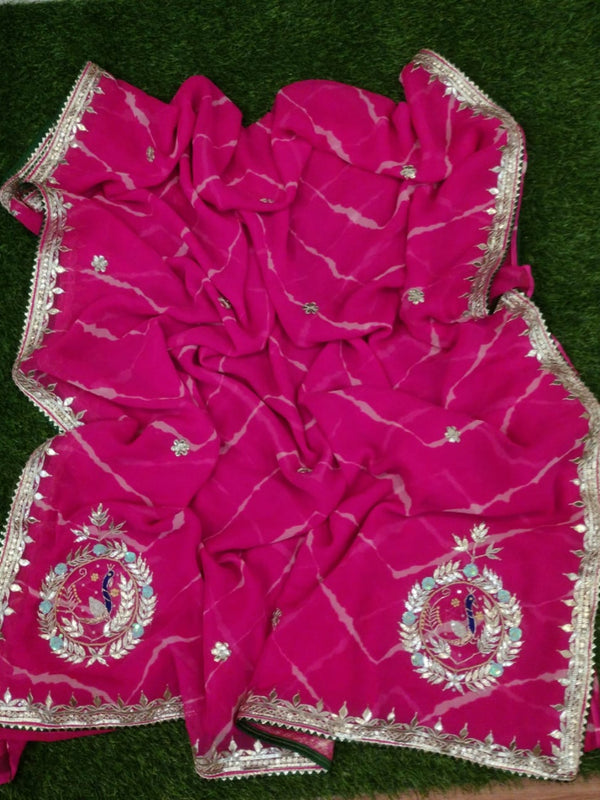 GEORGETTE GOTA PATTI SAREE
