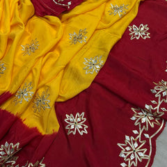 PURE UPADA KACHI GOTA PATTI SAREE
