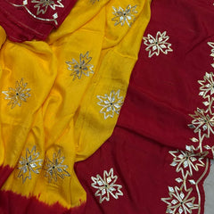PURE UPADA KACHI GOTA PATTI SAREE