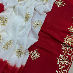 PURE UPADA KACHI GOTA PATTI SAREE