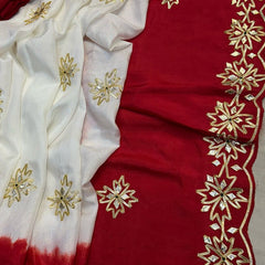 PURE UPADA KACHI GOTA PATTI SAREE