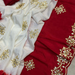 PURE UPADA KACHI GOTA PATTI SAREE