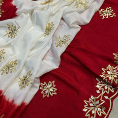 PURE UPADA KACHI GOTA PATTI SAREE