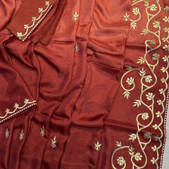PURE UPADA SILK KACHI GOTA PATTI SAREE