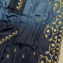 PURE UPADA SILK KACHI GOTA PATTI SAREE